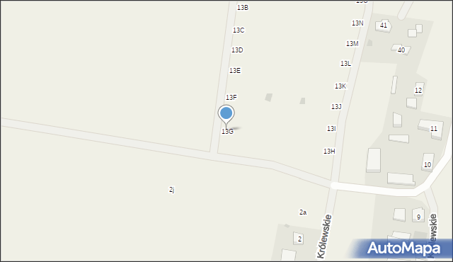 Bożepole Królewskie, Bożepole Królewskie, 13G, mapa Bożepole Królewskie