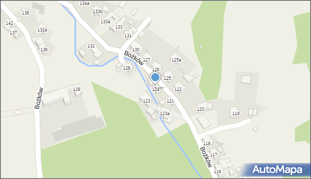 Bożków, Bożków, 124, mapa Bożków