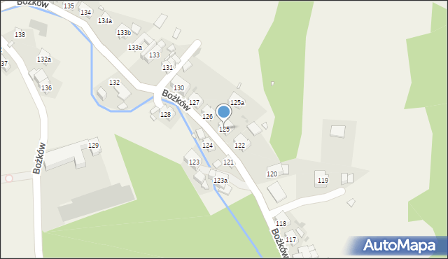 Bożków, Bożków, 125, mapa Bożków