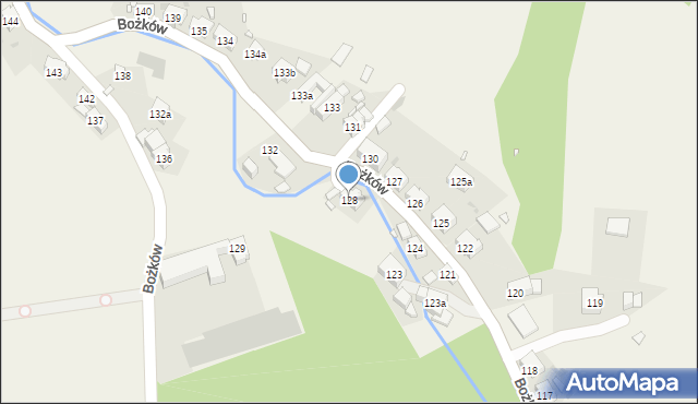 Bożków, Bożków, 128, mapa Bożków