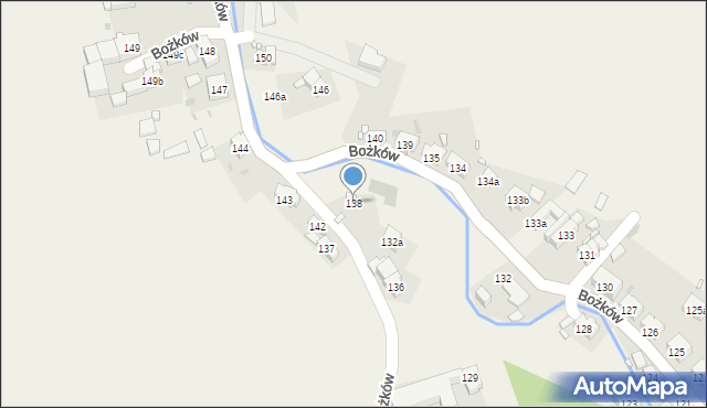 Bożków, Bożków, 138, mapa Bożków