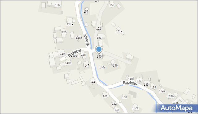 Bożków, Bożków, 150, mapa Bożków