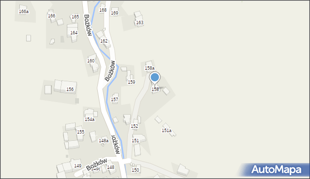 Bożków, Bożków, 158, mapa Bożków