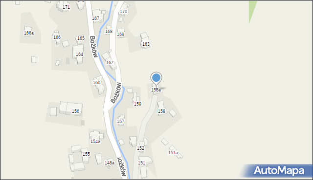 Bożków, Bożków, 158a, mapa Bożków