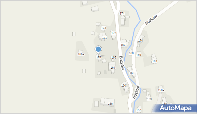 Bożków, Bożków, 166, mapa Bożków