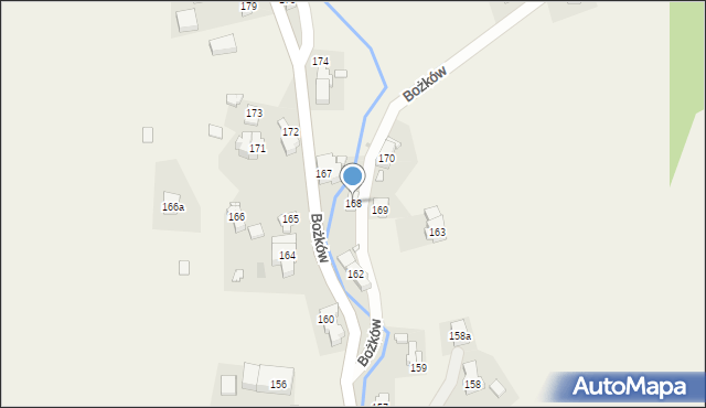 Bożków, Bożków, 168, mapa Bożków