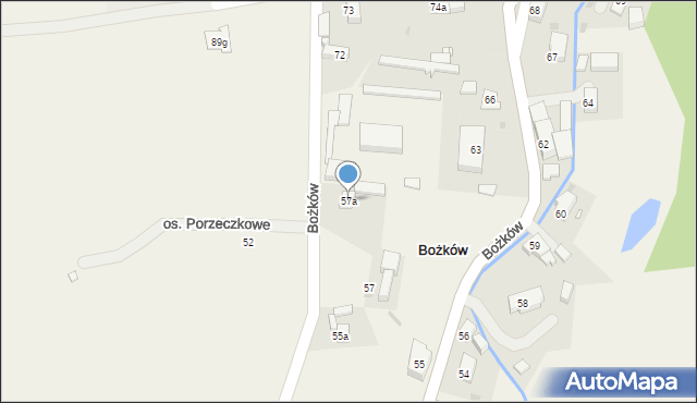 Bożków, Bożków, 57a, mapa Bożków