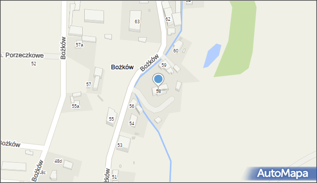 Bożków, Bożków, 58, mapa Bożków