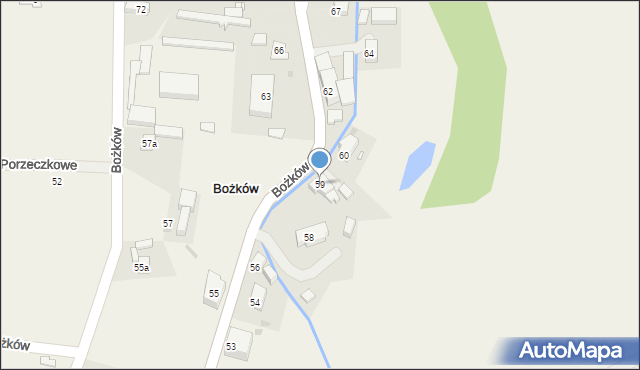 Bożków, Bożków, 59, mapa Bożków