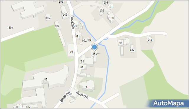 Bożków, Bożków, 93a, mapa Bożków