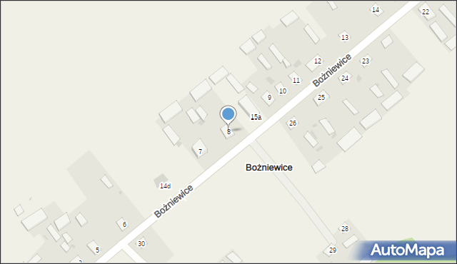 Bożniewice, Bożniewice, 8, mapa Bożniewice