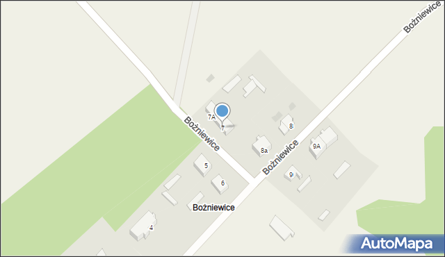 Bożniewice, Bożniewice, 7, mapa Bożniewice