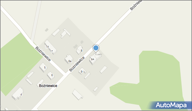 Bożniewice, Bożniewice, 9B, mapa Bożniewice