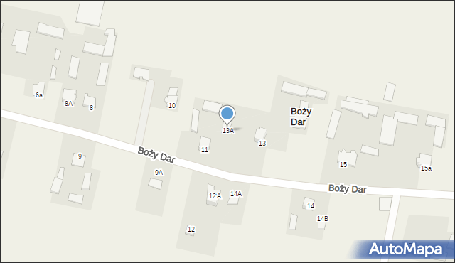 Boży Dar, Boży Dar, 13A, mapa Boży Dar