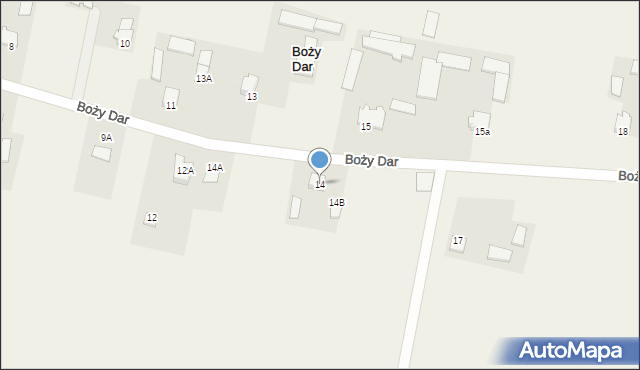 Boży Dar, Boży Dar, 14, mapa Boży Dar