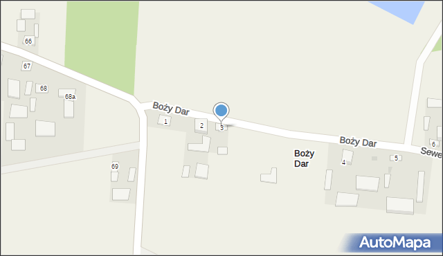 Boży Dar, Boży Dar, 3, mapa Boży Dar