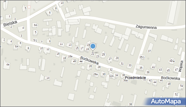 Brańsk, Boćkowska, 21, mapa Brańsk