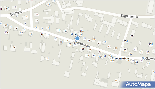 Brańsk, Boćkowska, 24, mapa Brańsk