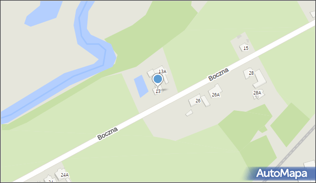 Brodnica, Boczna, 13, mapa Brodnica