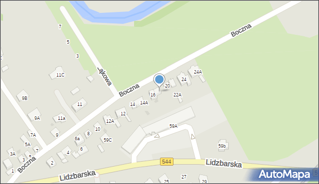 Brodnica, Boczna, 18, mapa Brodnica