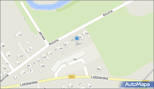 Brodnica, Boczna, 22A, mapa Brodnica