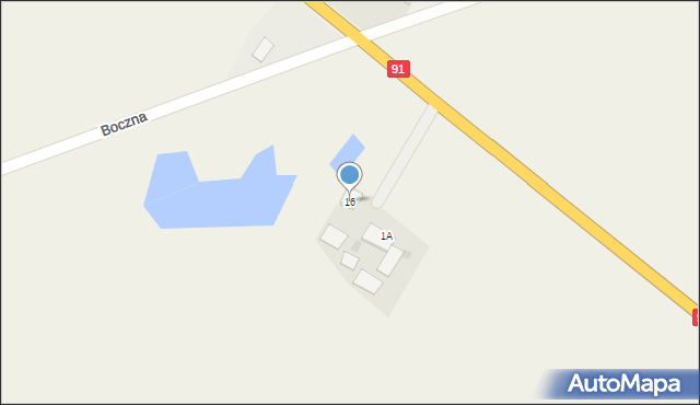 Browina, Boczna, 16, mapa Browina