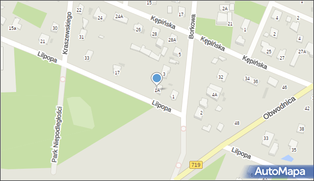 Brwinów, Borkowa, 1A, mapa Brwinów