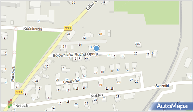 Brzeszcze, Bojowników Ruchu Oporu, 12, mapa Brzeszcze