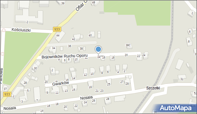 Brzeszcze, Bojowników Ruchu Oporu, 14, mapa Brzeszcze