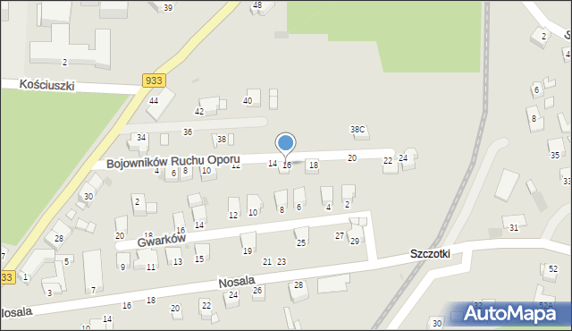 Brzeszcze, Bojowników Ruchu Oporu, 16, mapa Brzeszcze