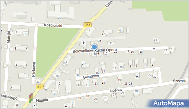 Brzeszcze, Bojowników Ruchu Oporu, 6, mapa Brzeszcze