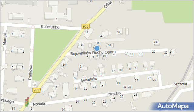 Brzeszcze, Bojowników Ruchu Oporu, 8, mapa Brzeszcze