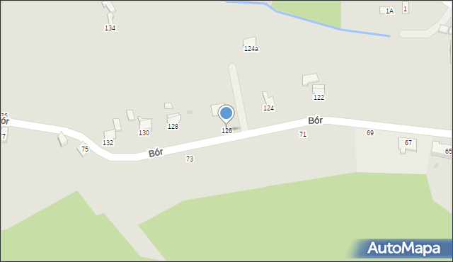 Brzeszcze, Bór, 126, mapa Brzeszcze