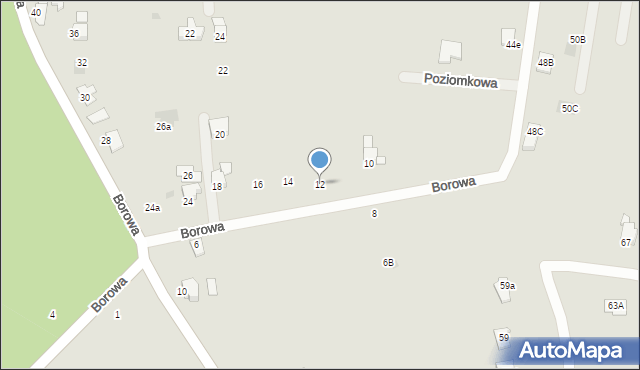 Brzeszcze, Borowa, 12, mapa Brzeszcze