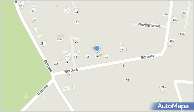 Brzeszcze, Borowa, 14, mapa Brzeszcze