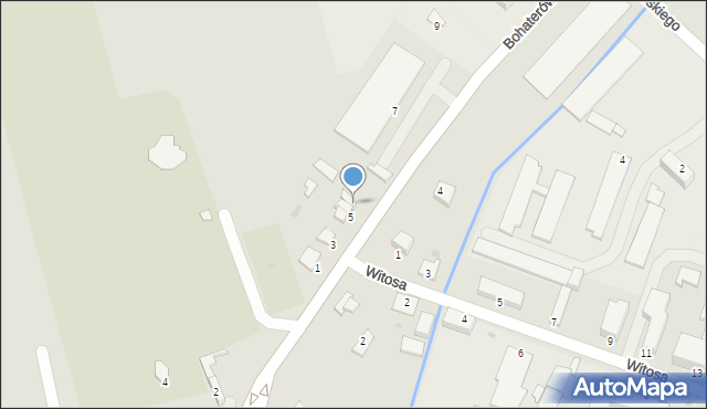 Brzozów, Bohaterów II Wojny Światowej, 5a, mapa Brzozów