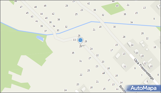 Brzozówka, Boczna, 29, mapa Brzozówka