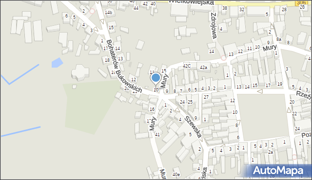 Buk, Bohaterów Bukowskich, 10, mapa Buk