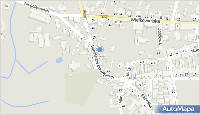 Buk, Bohaterów Bukowskich, 13, mapa Buk