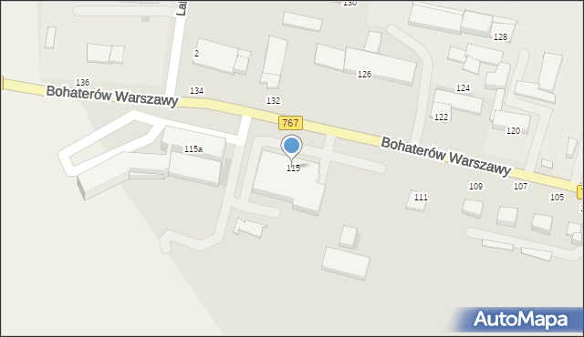 Busko-Zdrój, Bohaterów Warszawy, 115, mapa Busko-Zdrój