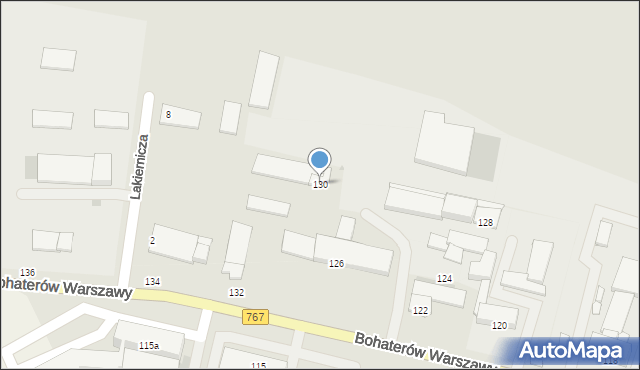 Busko-Zdrój, Bohaterów Warszawy, 130, mapa Busko-Zdrój
