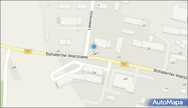 Busko-Zdrój, Bohaterów Warszawy, 134, mapa Busko-Zdrój