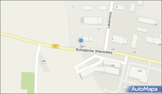 Busko-Zdrój, Bohaterów Warszawy, 136, mapa Busko-Zdrój