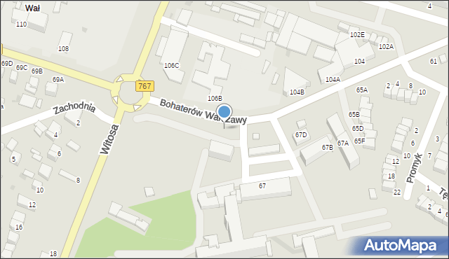 Busko-Zdrój, Bohaterów Warszawy, 67, mapa Busko-Zdrój