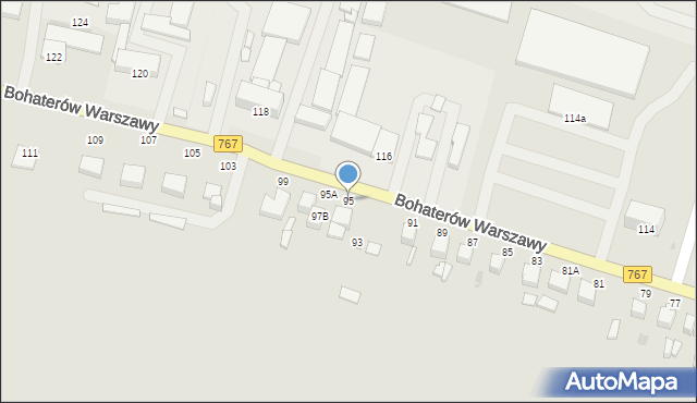 Busko-Zdrój, Bohaterów Warszawy, 95, mapa Busko-Zdrój