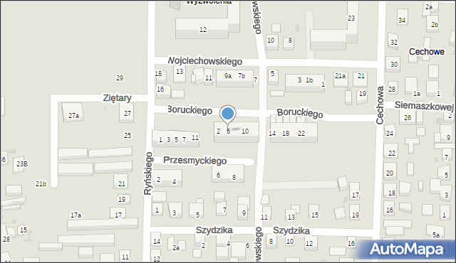 Bydgoszcz, Boruckiego Kazimierza, 6, mapa Bydgoszczy