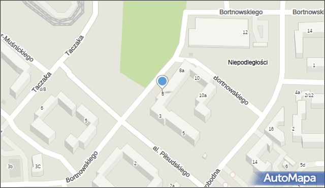 Bydgoszcz, Bortnowskiego Władysława, gen., 8, mapa Bydgoszczy