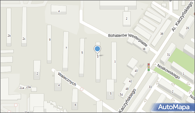 Bydgoszcz, Bohaterów Westerplatte, 3, mapa Bydgoszczy