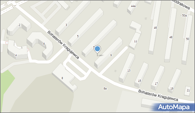 Bydgoszcz, Bohaterów Kragujewca, 92f, mapa Bydgoszczy