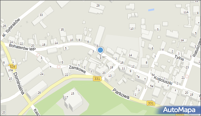 Chocianów, Bohaterów Wojska Polskiego, 1, mapa Chocianów